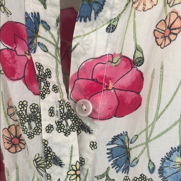 Talbots Red and Blue Casual Button Down Shirt - Picture 5 of 14